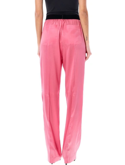 Shop Tom Ford Silk Satin Pijama Pant In Pink Rose