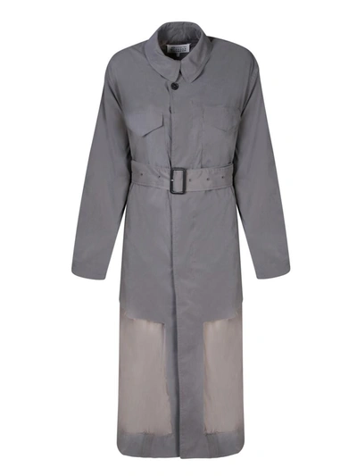 Shop Maison Margiela Trench Coats In Grey