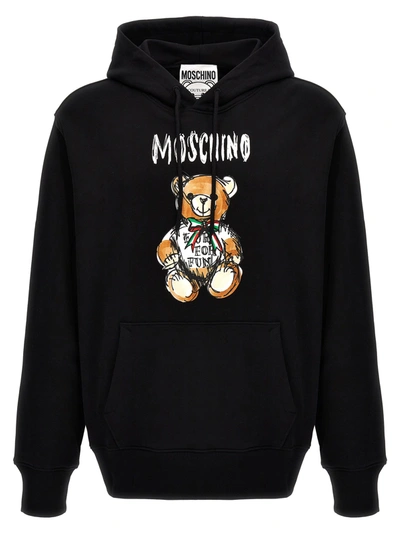 Shop Moschino Archive Teddy Sweatshirt Black