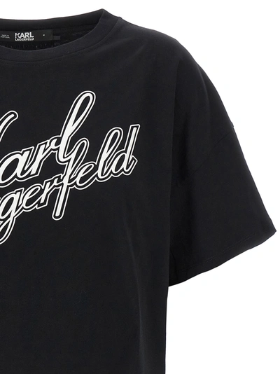 Shop Karl Lagerfeld Athleisure Cropped T-shirt Black
