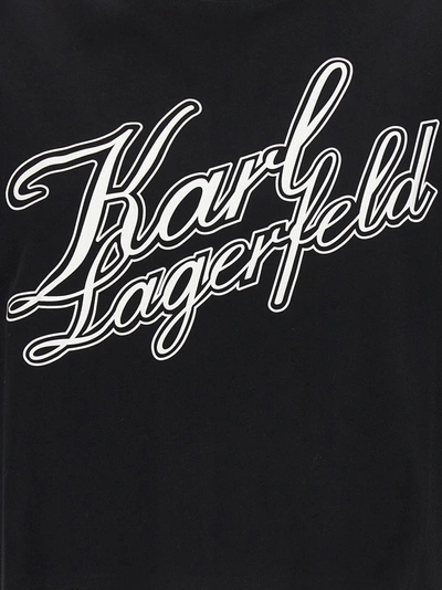 Shop Karl Lagerfeld Athleisure Cropped T-shirt Black