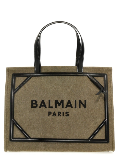 Shop Balmain B-army Tote Bag Green