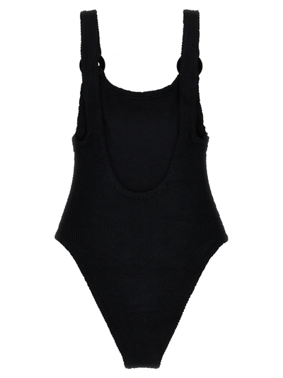 Shop Hunza G Domino Swim Beachwear Black