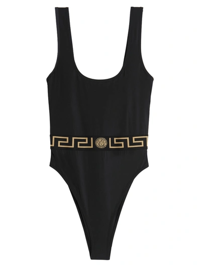 Shop Versace Greca E Medusa Beachwear Black