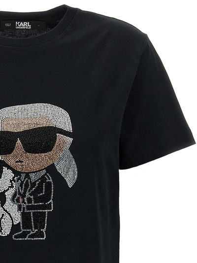 Shop Karl Lagerfeld Ikonik 2,0 T-shirt Black