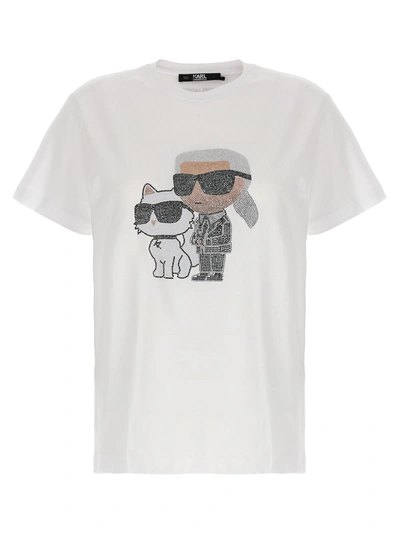 Shop Karl Lagerfeld Ikonik 2,0 T-shirt White