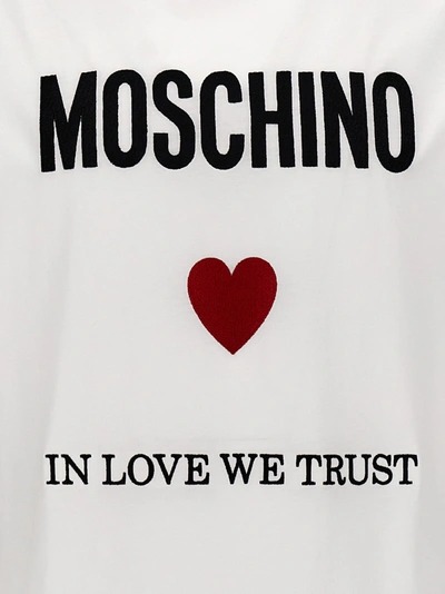Shop Moschino In Love We Trust T-shirt White