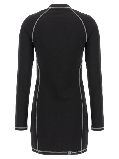 Shop Karl Lagerfeld Logo Dress Dresses Black