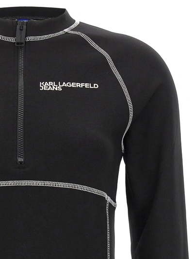Shop Karl Lagerfeld Logo Dress Dresses Black