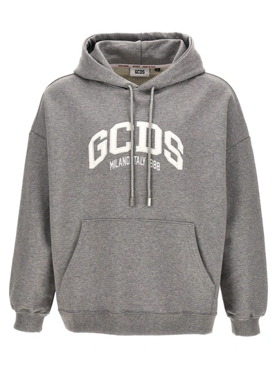 Shop Gcds Logo Loose Sweatshirt Gray