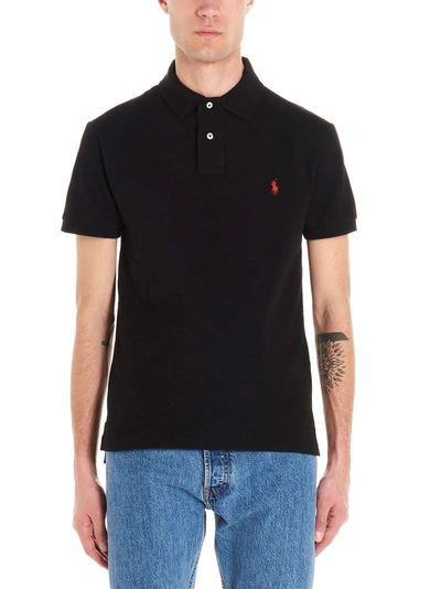 Shop Polo Ralph Lauren Logo Polo Black