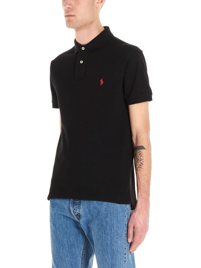 Shop Polo Ralph Lauren Logo Polo Black