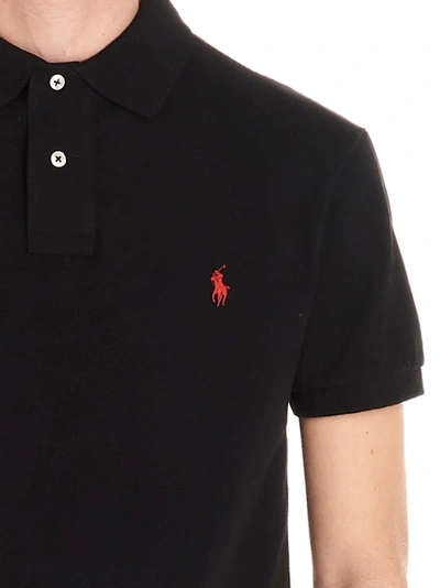 Shop Polo Ralph Lauren Logo Polo Black