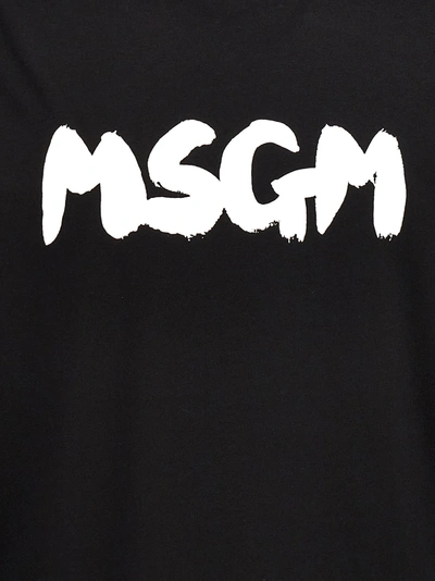 Shop Msgm Logo T-shirt Black