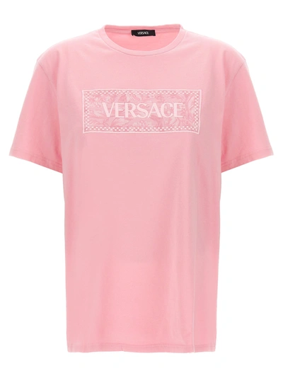 Shop Versace Logo T-shirt Pink