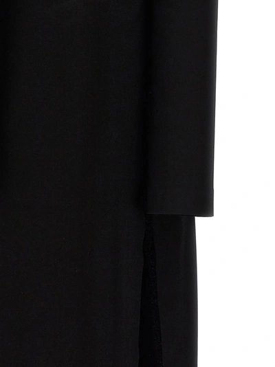 Shop Norma Kamali Long U-neck Dress Dresses Black