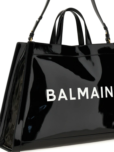 Shop Balmain Olivier Tote Bag White/black