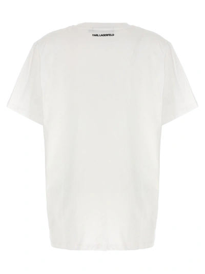 Shop Karl Lagerfeld Oversized Ikonik T-shirt White