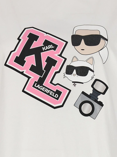 Shop Karl Lagerfeld Oversized Ikonik T-shirt White