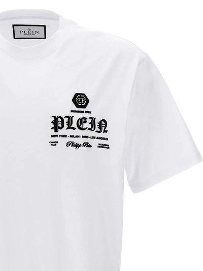 Shop Philipp Plein Rubberized Logo T-shirt White
