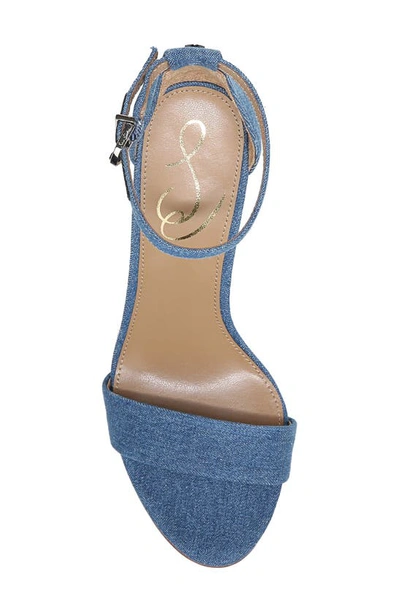 Shop Sam Edelman Yaro Ankle Strap Sandal In Washed Indigo