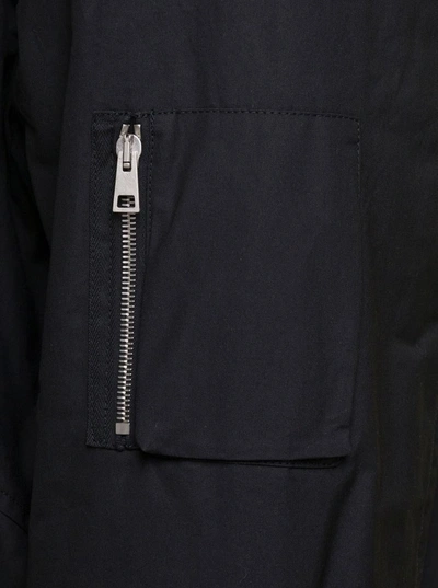 Shop Apc 'hamilton' Black Bomber Jacket With Flap Pockets In Cotton Man