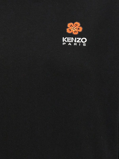 Shop Kenzo Boke Crest Flower Hoodie In Black