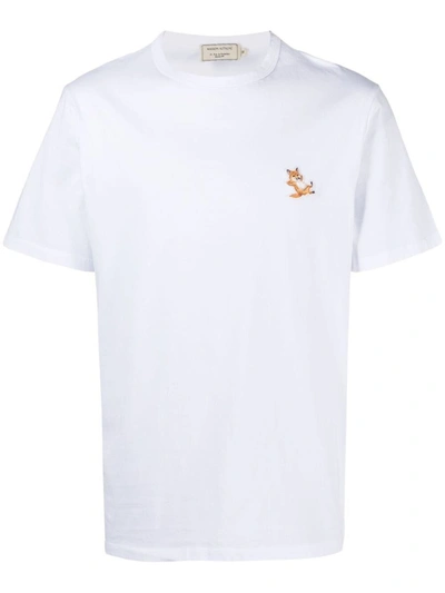 Shop Maison Kitsuné Chillax Fox Patch T-shirt In White