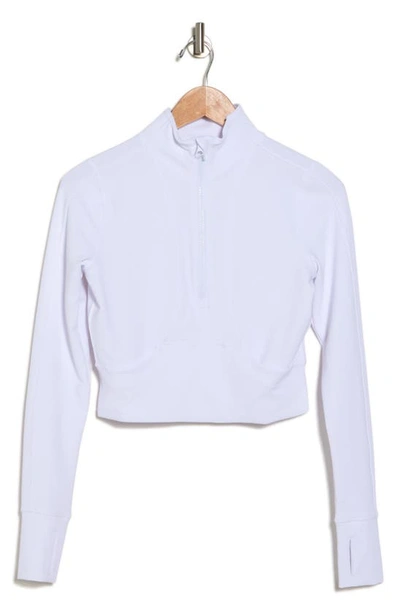 Shop 90 Degree By Reflex Vortex Rib Academy Half Zip Jacket In White
