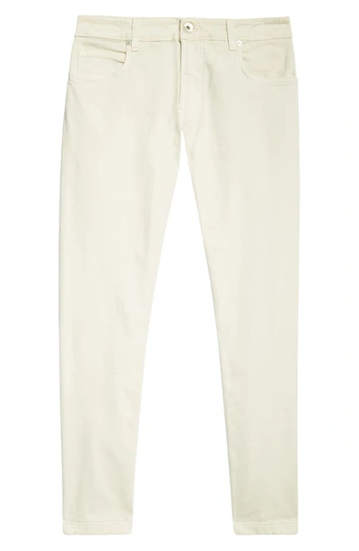 Shop Eleventy Straight Leg Jeans In Ivory