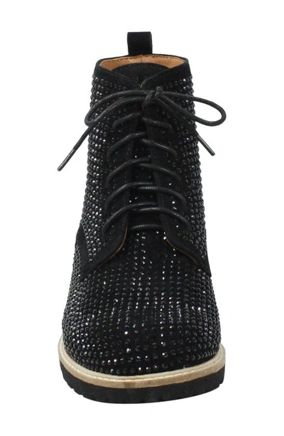 L'amour Des Pieds Raynelle Bootie In Black Suede