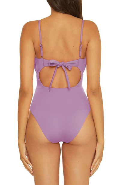 Shop Becca Color Code Santorini One-piece Swimsuit In Viola