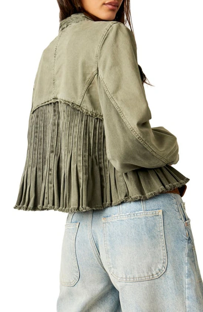 Shop Free People Cassidy Denim Jacket In Military