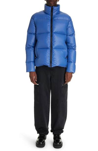 Shop Givenchy 4g Side Buckle Down Puffer Jacket In Royal Blue