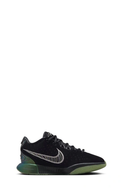 Shop Nike Kids' Lebron Xxi Sneaker In Black/ Grey/ Grey/ Pink