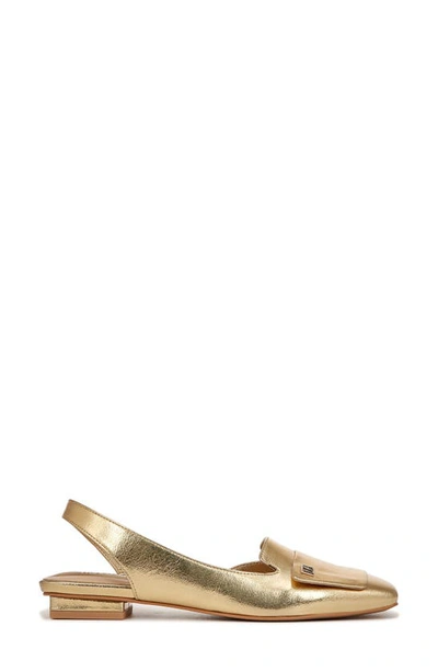 Shop Franco Sarto Teagan Slingback Half D'orsay Flat In Gold