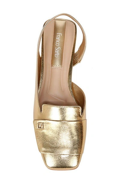 Shop Franco Sarto Teagan Slingback Half D'orsay Flat In Gold