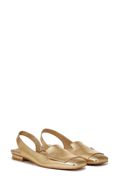 Shop Franco Sarto Teagan Slingback Half D'orsay Flat In Gold