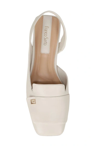 Shop Franco Sarto Teagan Slingback Half D'orsay Flat In White