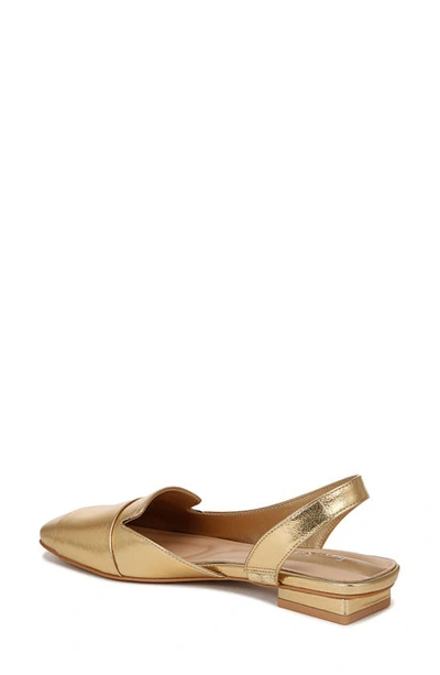 Shop Franco Sarto Teagan Slingback Half D'orsay Flat In Gold