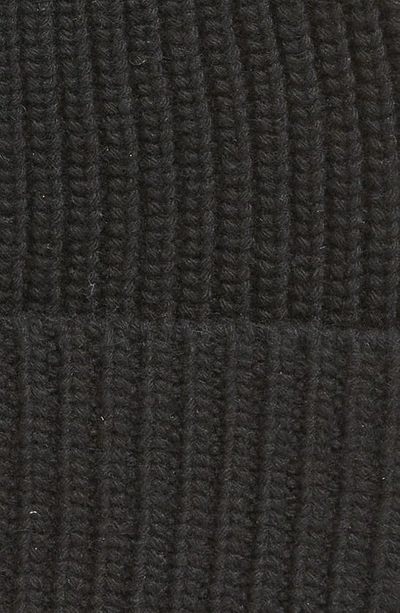Amiri Logo-embroidered Ribbed Cashmere Beanie In Black