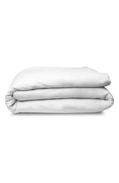 Shop Sijo 400 Thread Count Crispcool Organic Cotton Percale Duvet Cover In Snow