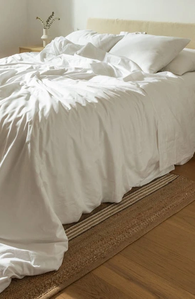 Sijo 400 Thread Count Crispcool Organic Cotton Percale Duvet Cover In Snow