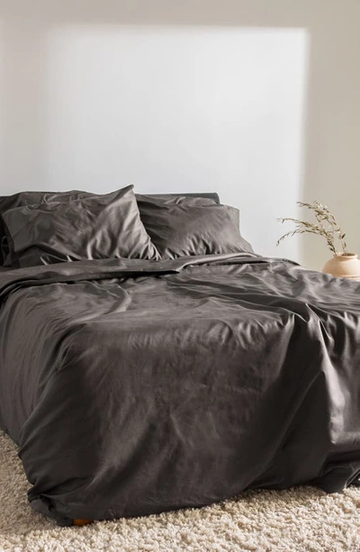 Sijo 400 Thread Count Crispcool Organic Cotton Percale Duvet Cover In Storm