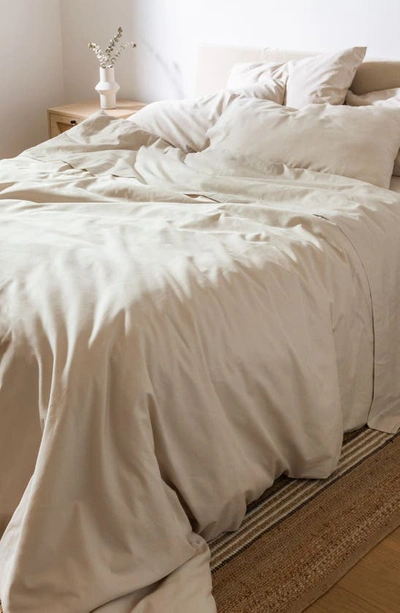 Sijo 400 Thread Count Crispcool Organic Cotton Percale Duvet Cover In Fog
