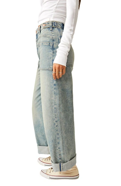 Shop Free People Palmer Cuffed Baggy Jeans In La La Land