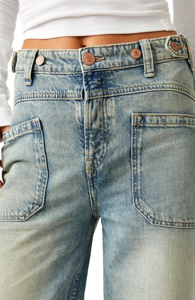 Shop Free People Palmer Cuffed Baggy Jeans In La La Land