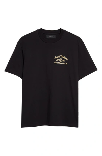 Shop Amiri Motors Cotton Graphic T-shirt In Black