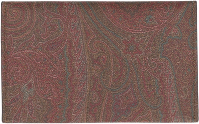 Shop Etro Paisley Print Pouch In Brown