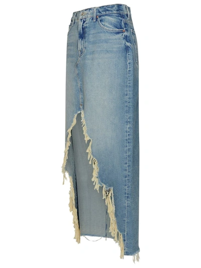 Shop Mother Light Blue Cotton Denim Skirt